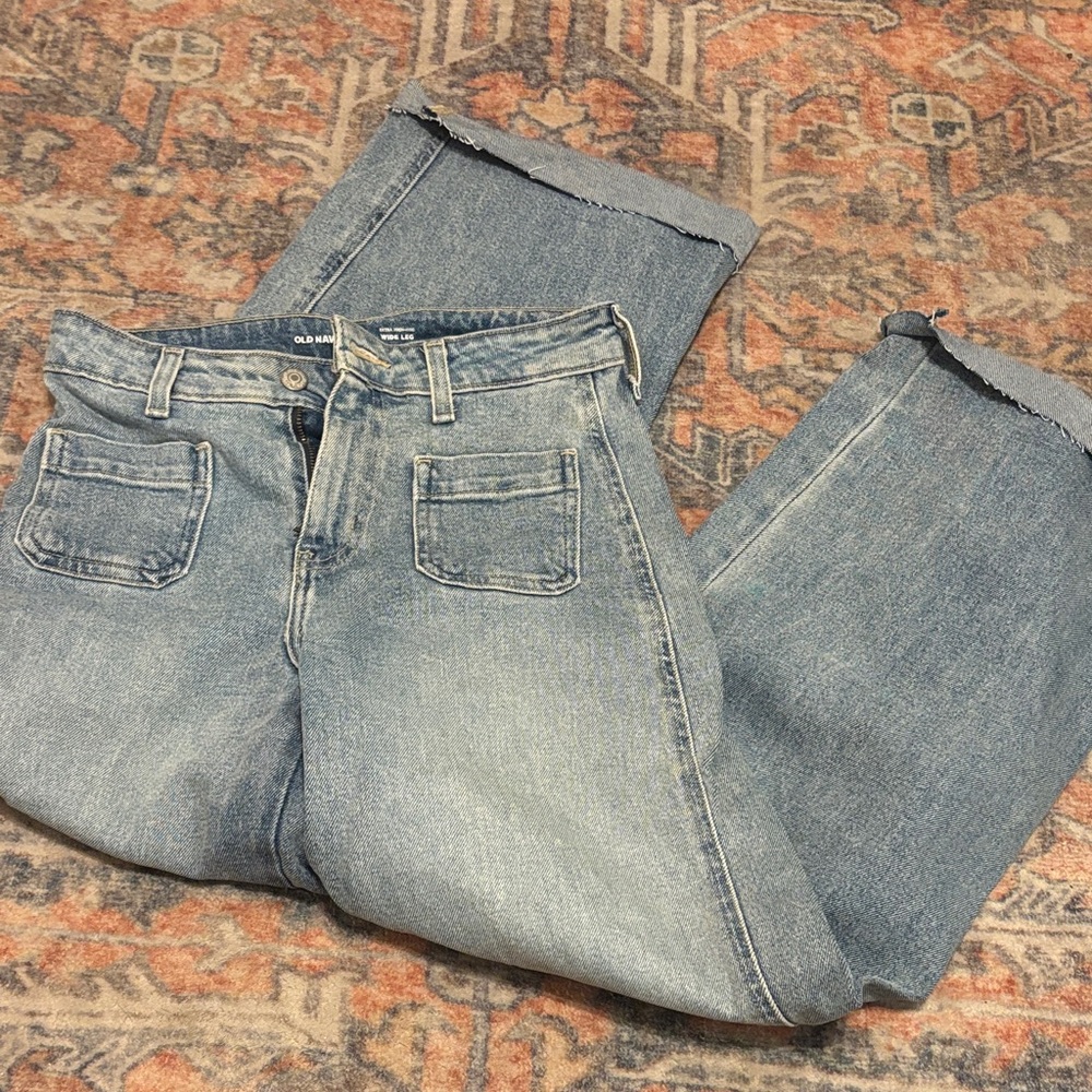 Old Navy extra high rise wide leg jeans